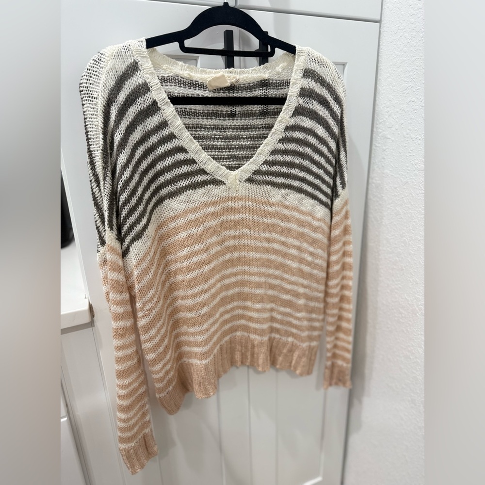 White Crow V-Neck Sweater